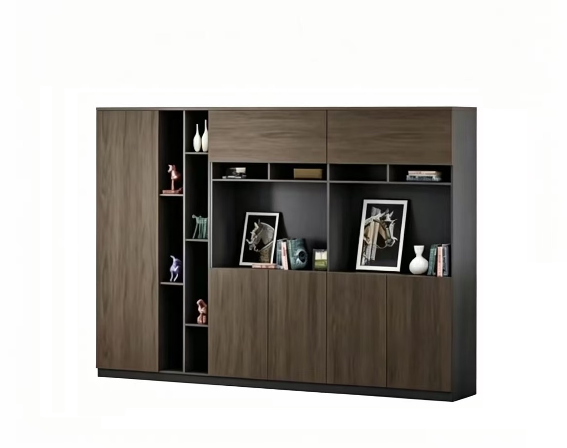 板式木质文件柜资料柜档案柜储物柜背景板式书架书柜ZHT-S002#   240*40*200cm