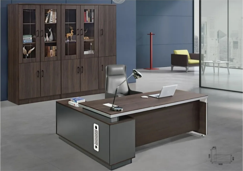 板式班台桌老板桌主管桌经理桌办公桌HT-B004#  200*90*76cm(图片与店内实物颜色不同，改版了胡桃色，以店内实物颜色为准）