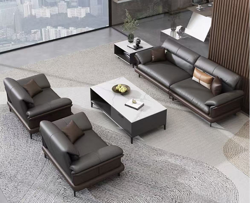 西皮沙发Q6 套装1+1+3 三人位2050*900*900mm  单人位1180*900*850mm