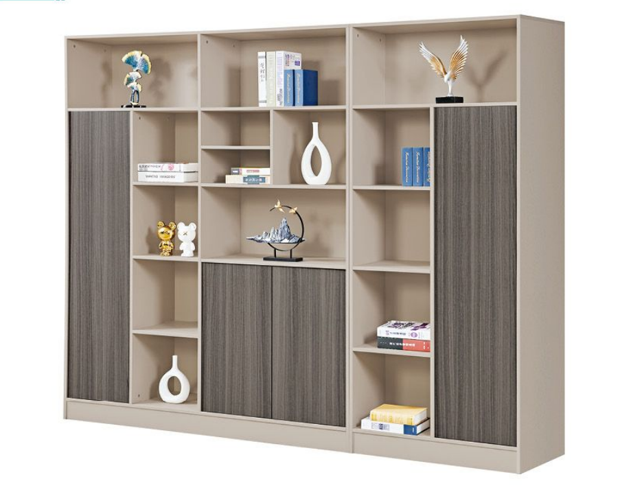 板式木质文件柜资料柜档案柜储物柜背景板式书架书柜SD-33#   240*40*200cm