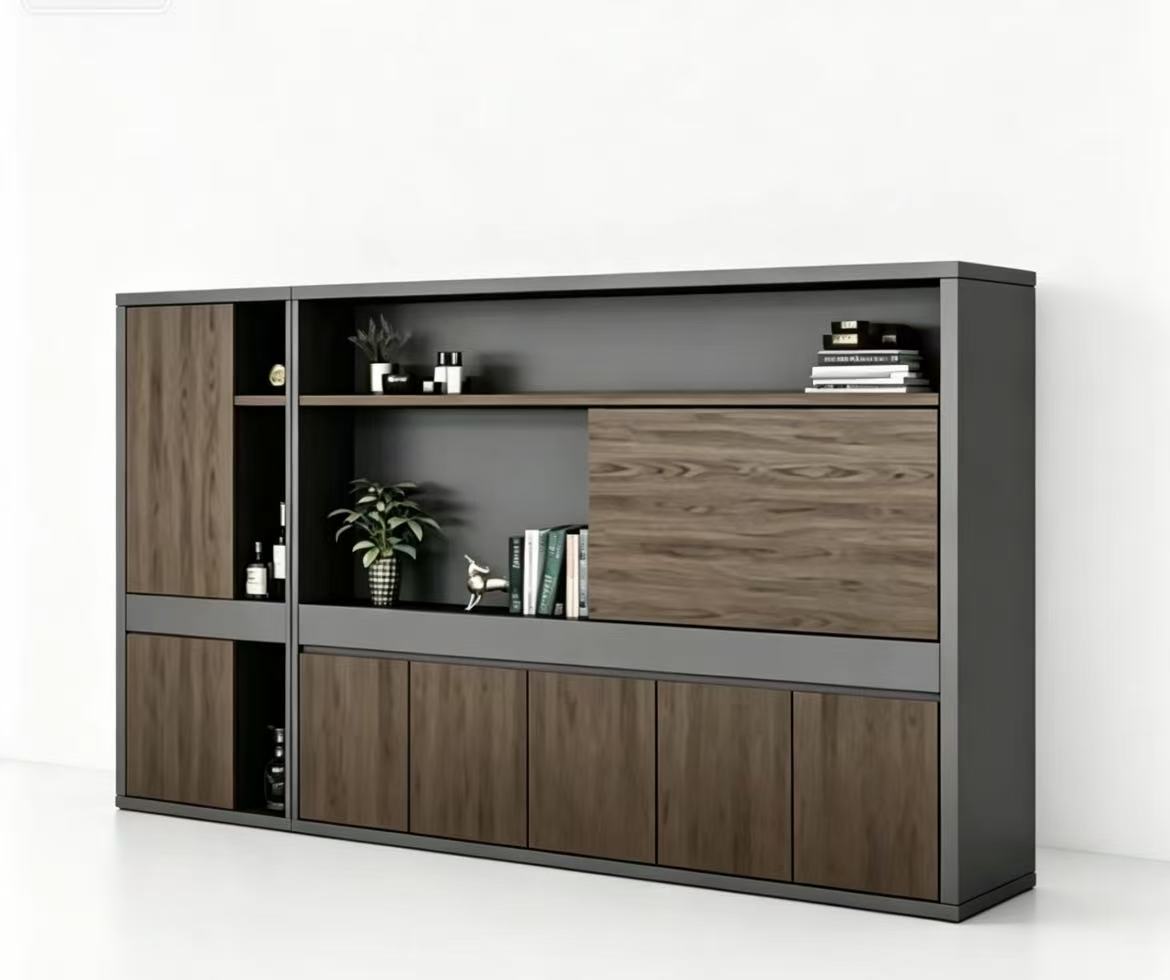 板式木质文件柜资料柜档案柜储物柜背景板式书架书柜ZHT-S001#  280*40*200cm